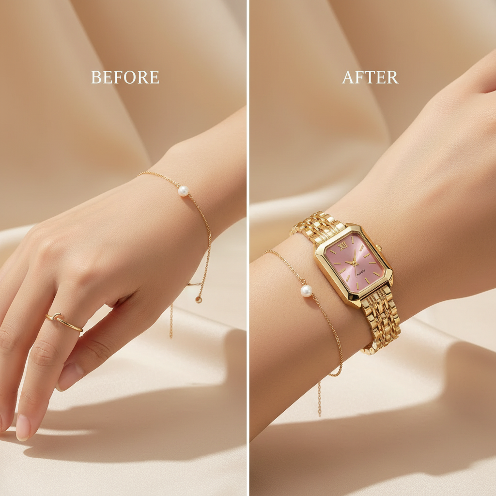 Montre Rectangle Élégante Femme